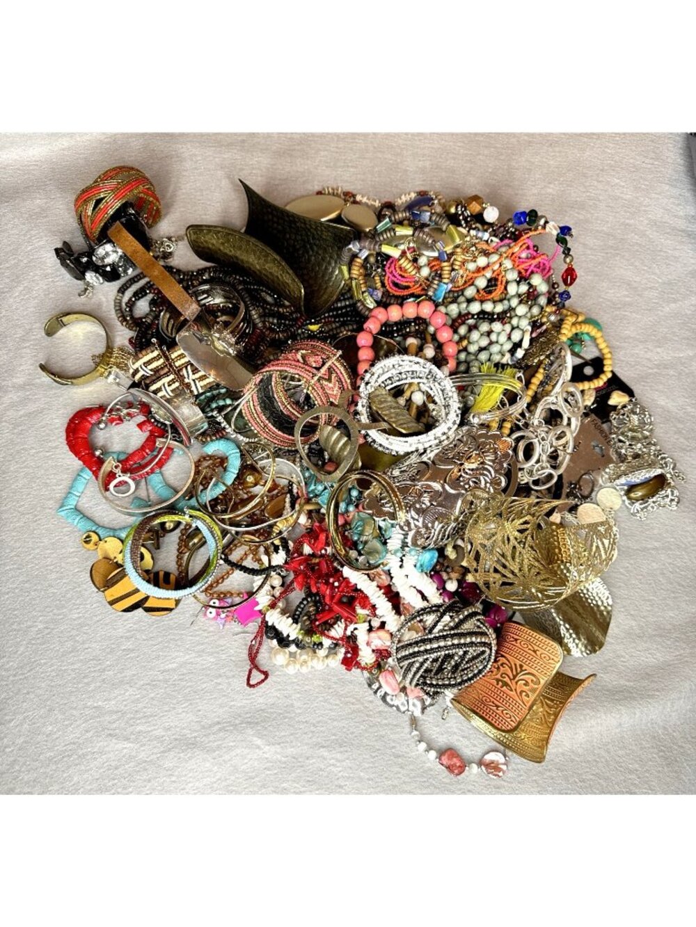 Jewelry Junk Craft Harvest Lot 9 lbs Bulk Box Vintage Modern Broken Scrap Mixed